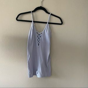 Periwinkle blue Ribbed boy short bodysuit